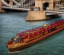 A rendering of the Royal Barge, which will cruise the River Thames during the Diamond Jubilee Pageant this June // © 2012 VisitBritain